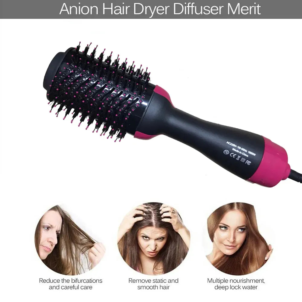 3-in-1 One Step Hot Air Brush Hair Dryer & Styler | Dry, Straighten & Volumize