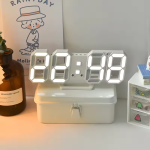 3D LED Digital Alarm Clock | Wall Mounted & Table Clock with Calendar & Thermometer